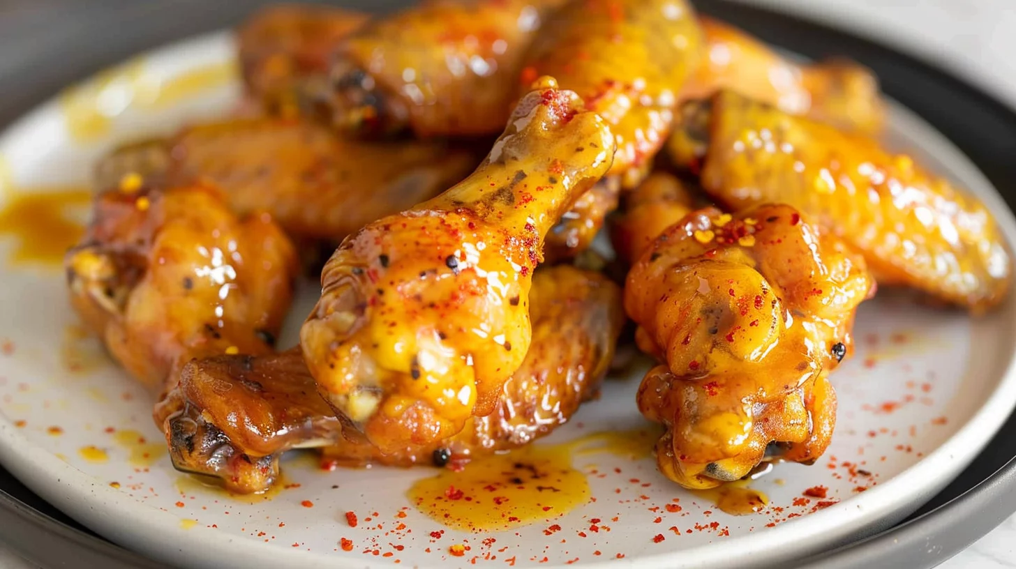 Healthy Maple Mustard Air Fryer Chicken Wings