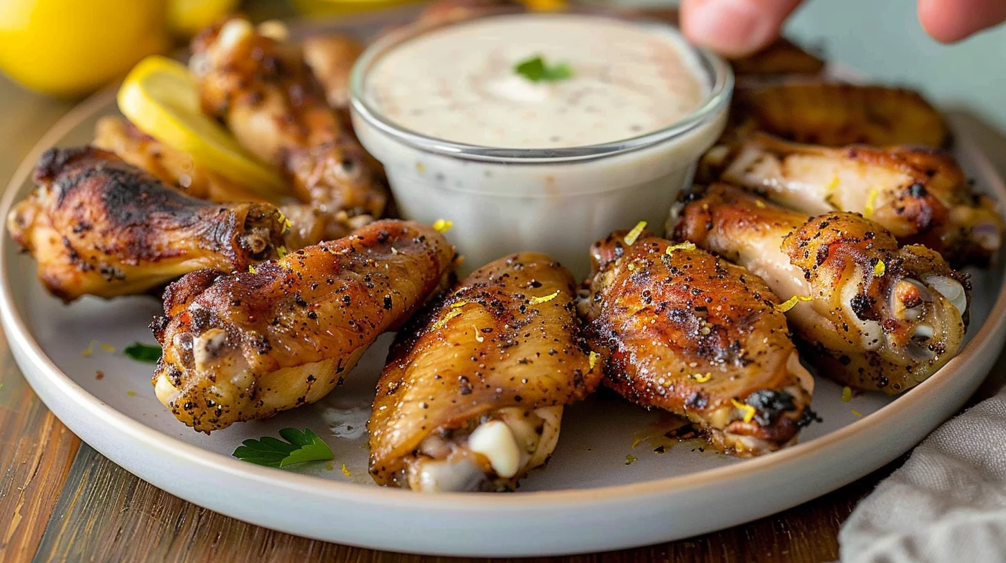 Juicy Lemon Pepper Air Fryer Chicken Wings