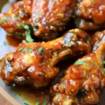 Sweet and Spicy Sticky Air Fryer Wings