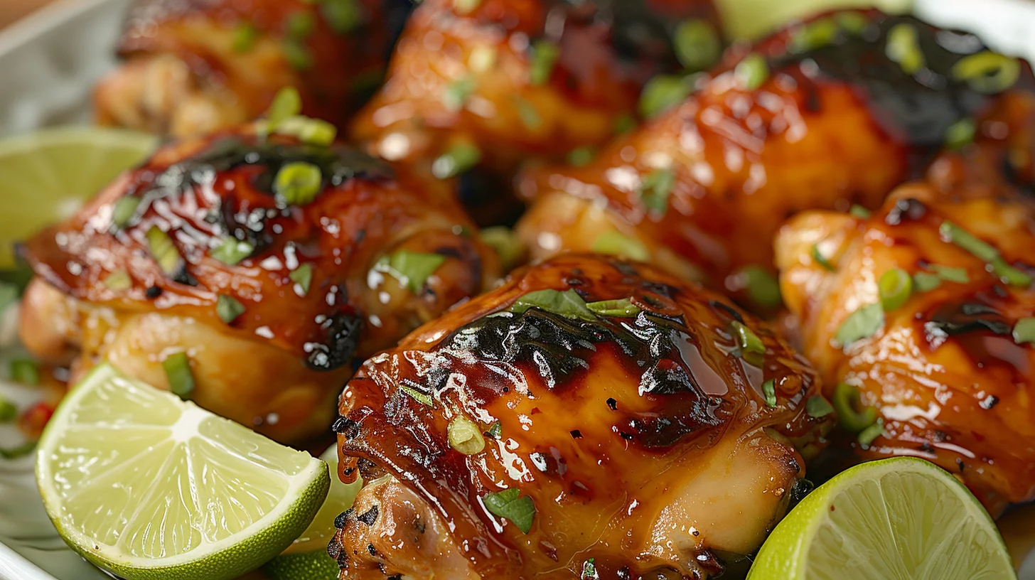 Sweet Chili Glazed Chicken Thighs Sizzle