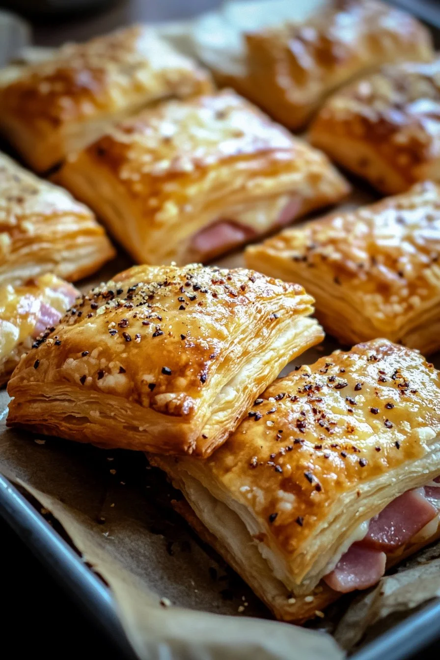 Ham and Cheese Puff Pastry Snack