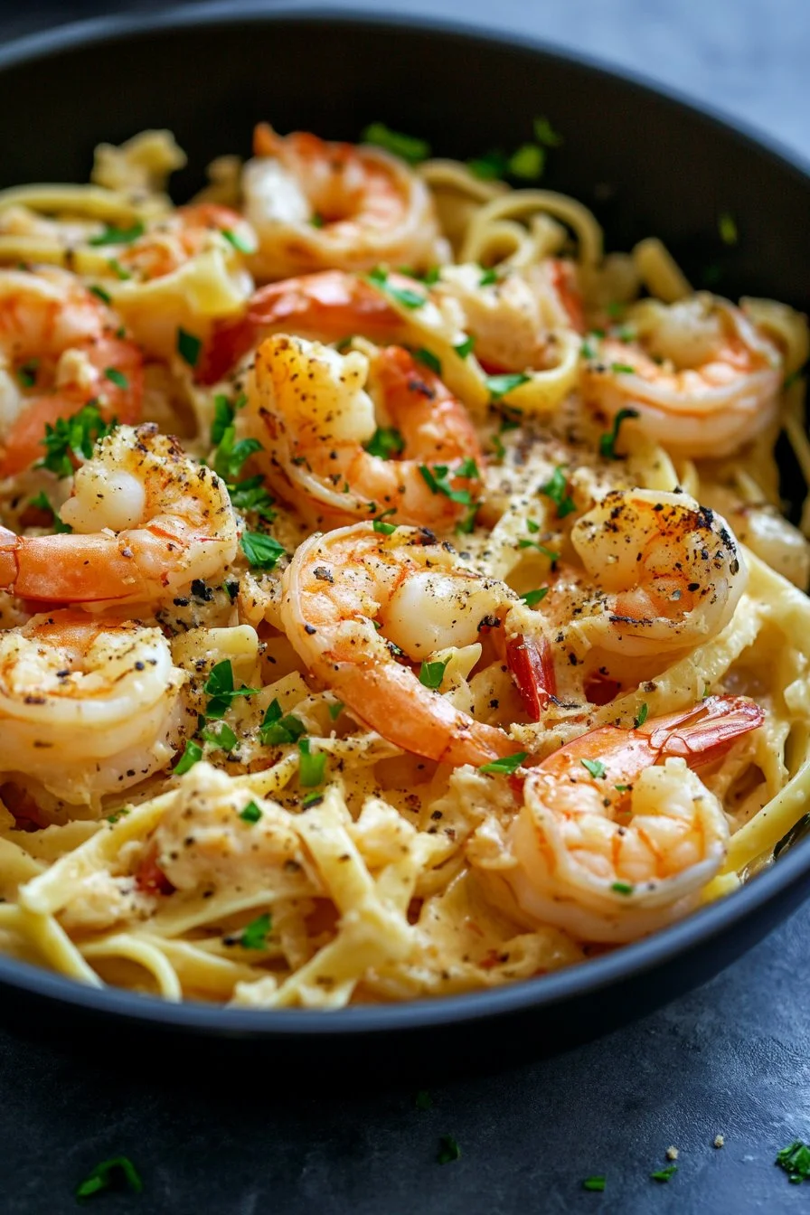One-Pot Shrimp and Crab Alfredo