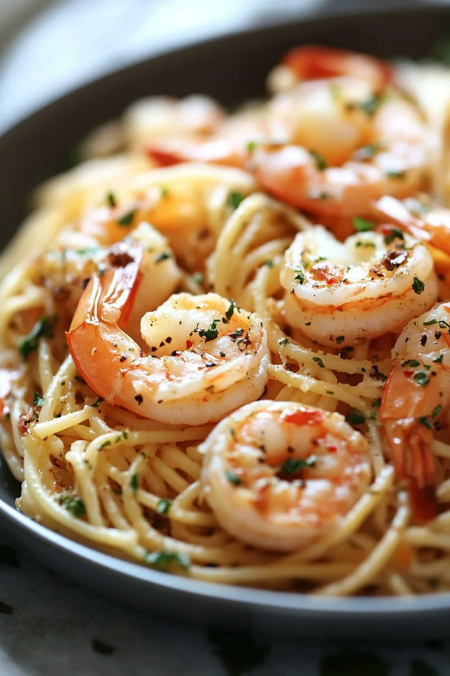 Shrimp Scampi Pasta Bake