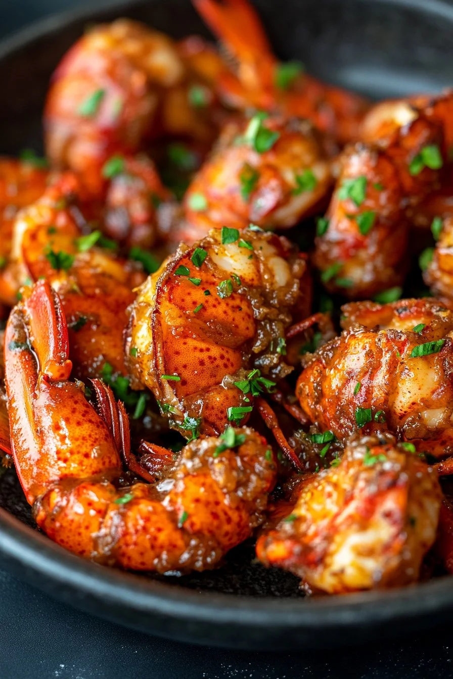 Luxurious Lobster Bites in Aromatic Garlic Butter Sauce