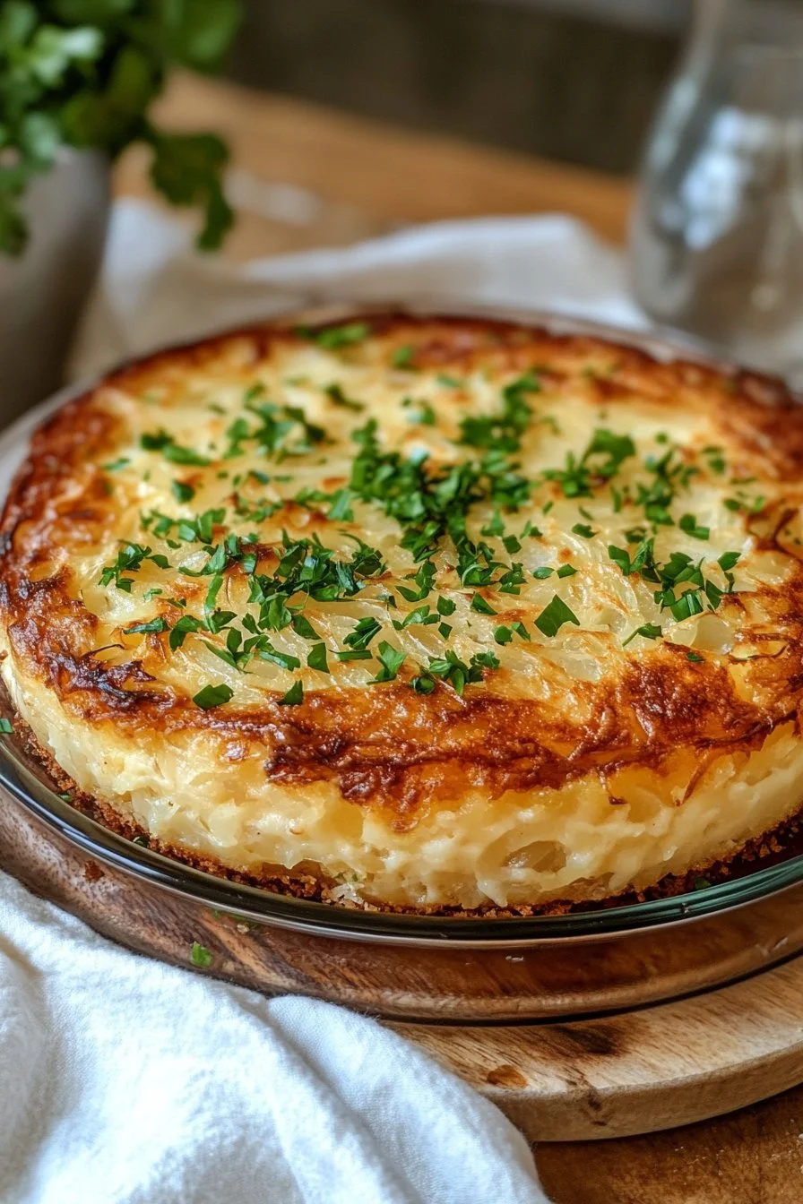 Grandma’s Onion Cake on a Tray