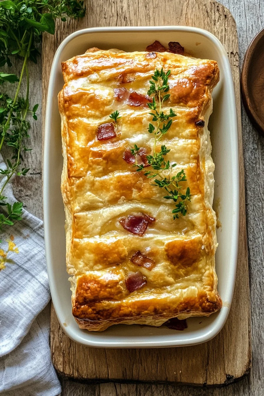 Camembert and Bacon Puff Pastry