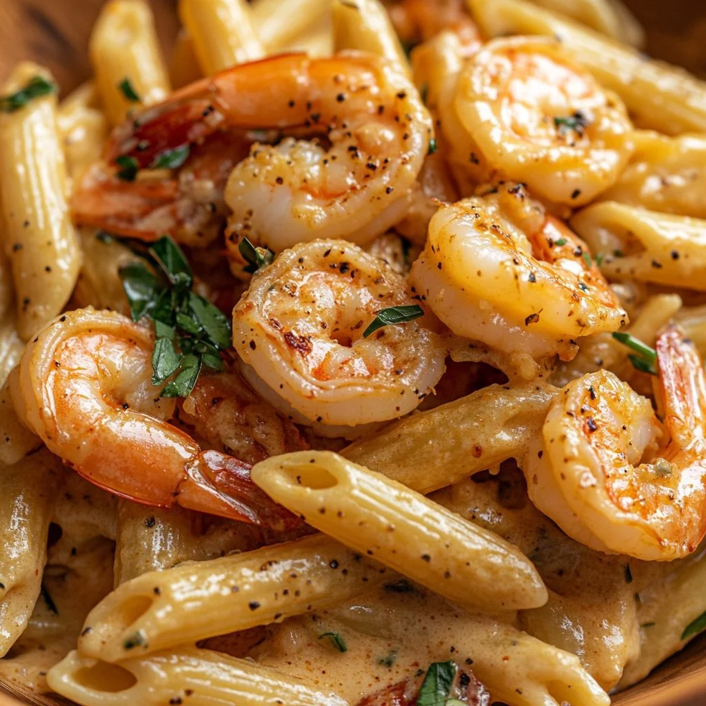 Delicious Marry Me Shrimp Pasta served in a bowl, garnished with herbs.