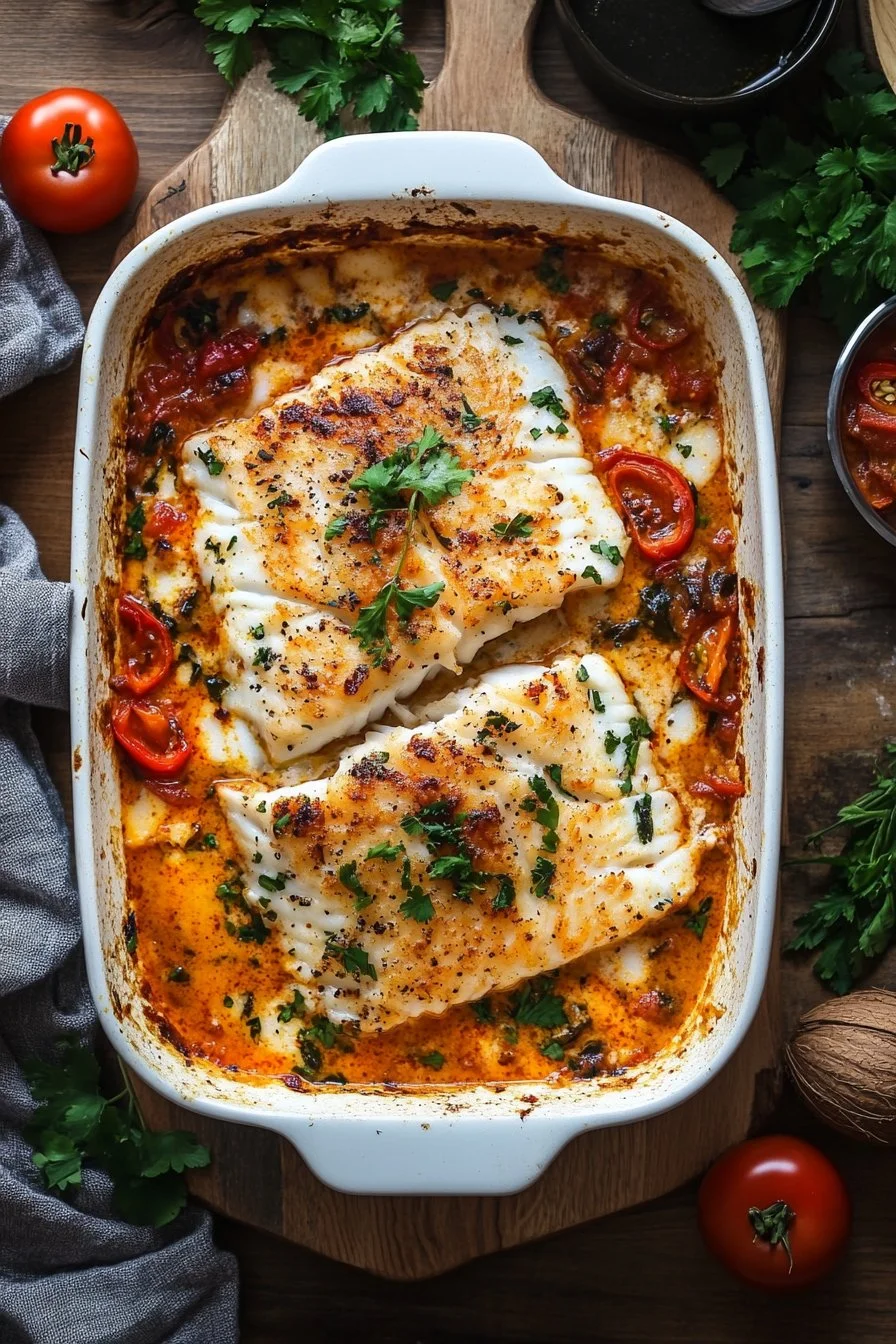 Coconut Curry Baked Cod