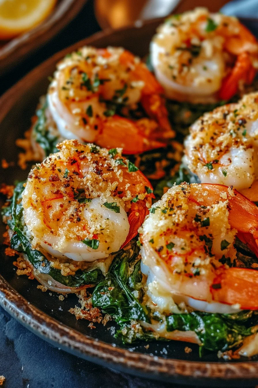 Spinach & Artichoke Stuffed Shrimp