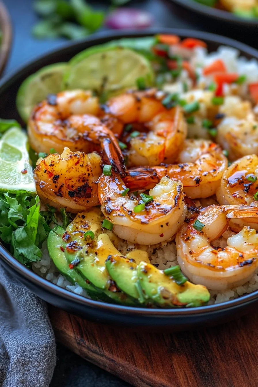 Honey Garlic Shrimp Bowls