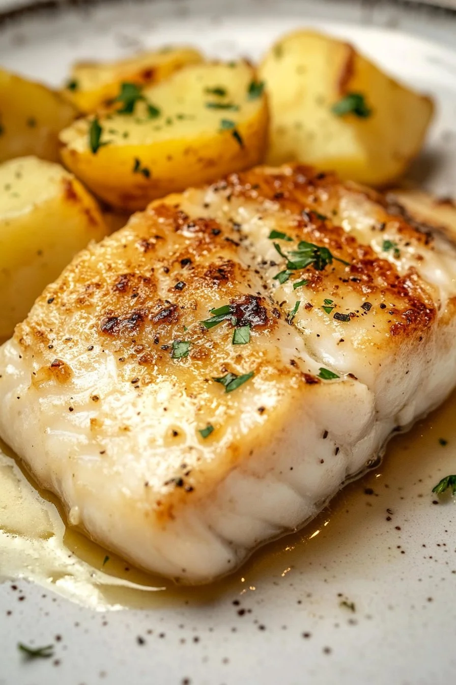 Pan-Seared White Fish & Creamy Potatoes