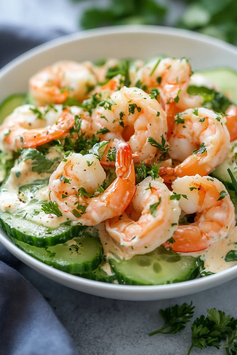 Creamy Cucumber Shrimp Salad