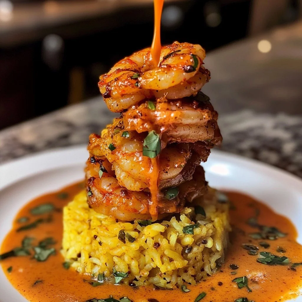 Delicious Bombay Shrimp served with aromatic spices and fresh ingredients