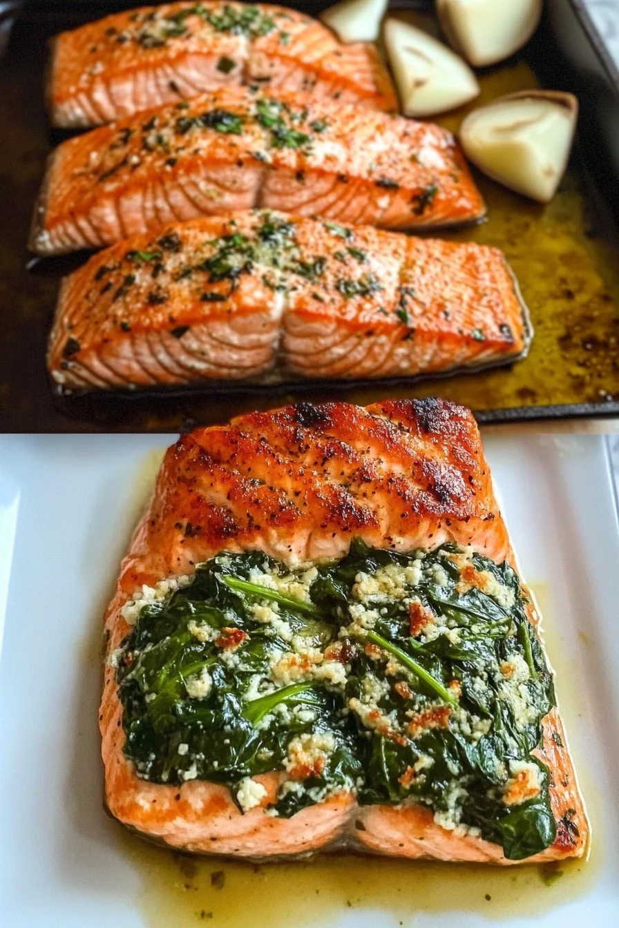 Spinach Stuffed Salmon
