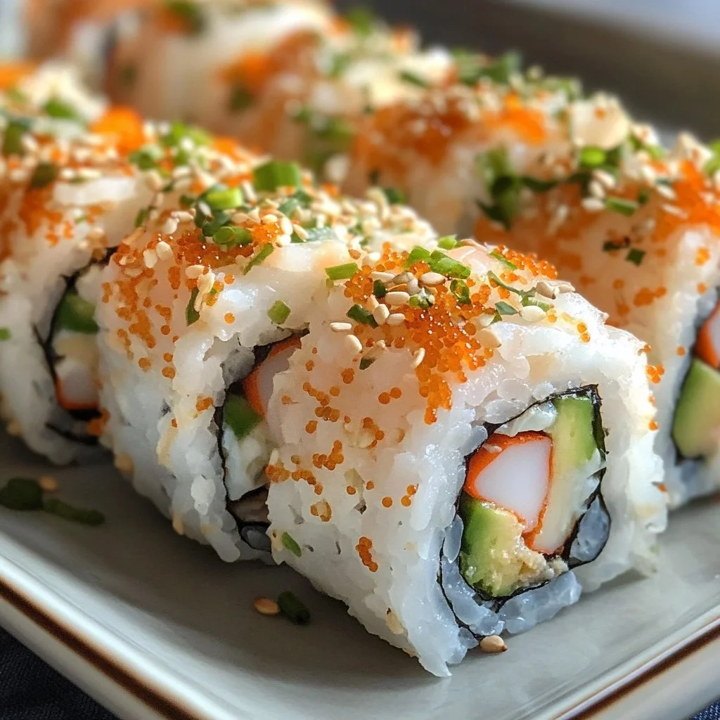 Deconstructed California Roll Sushi Bake served in a dish with chopsticks.