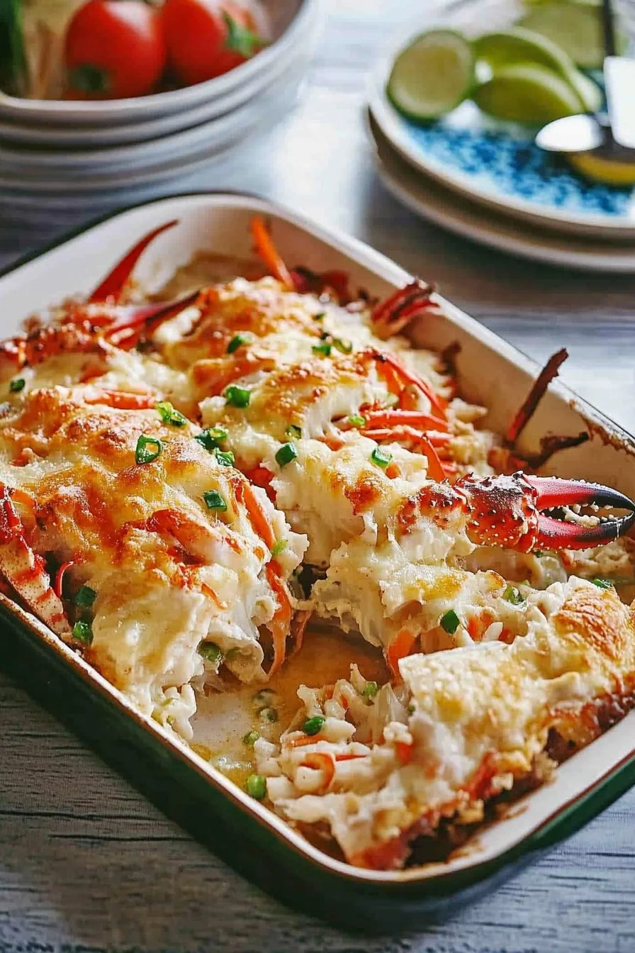 Chinese Baked Lobster and Crab Casserole