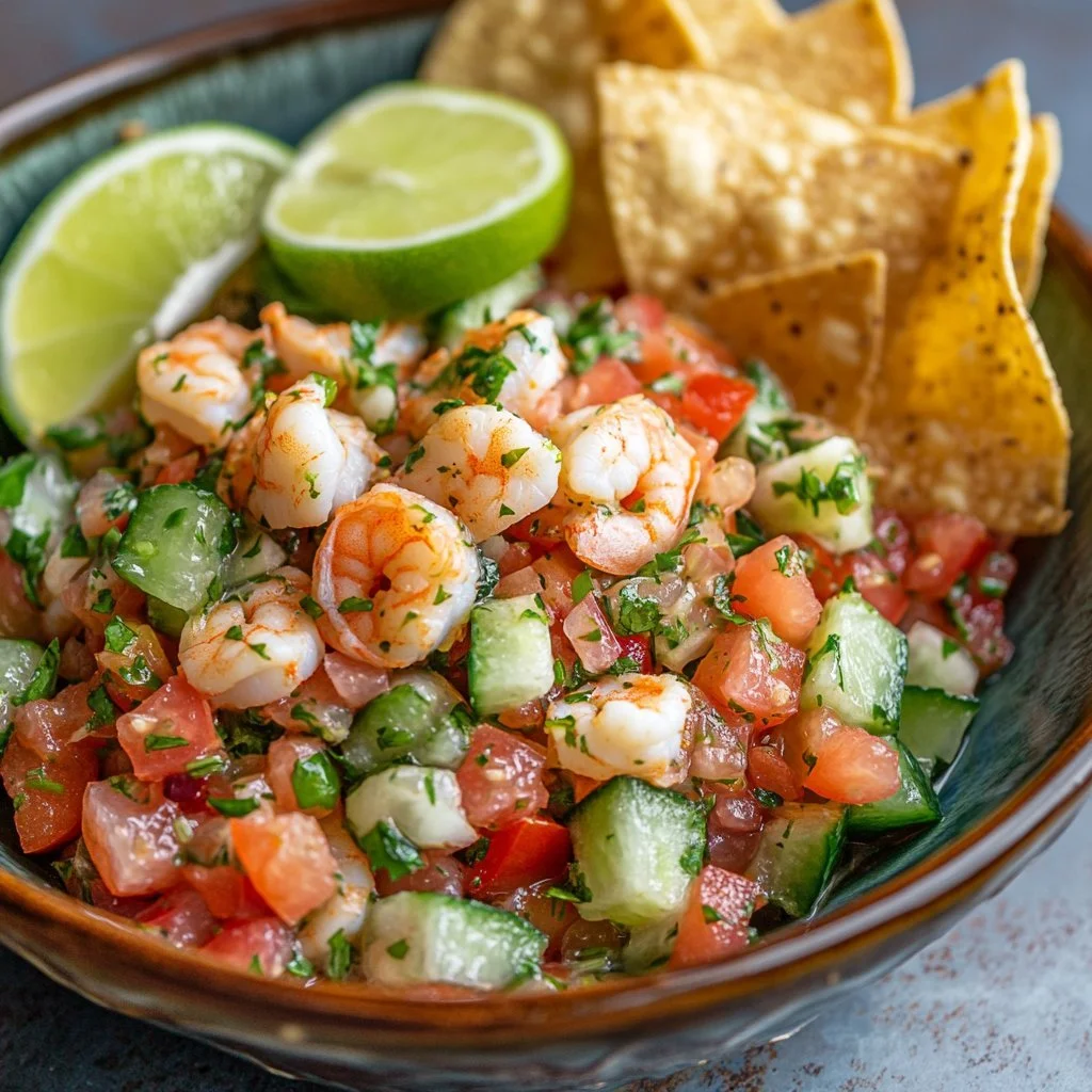 Easy shrimp ceviche recipe with fresh ingredients for a refreshing appetizer