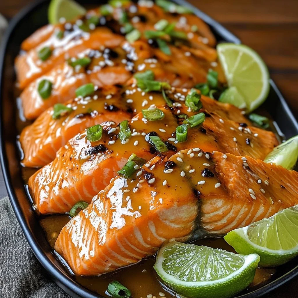 Delicious Bang Bang Salmon dish with spicy sauce and garnishes