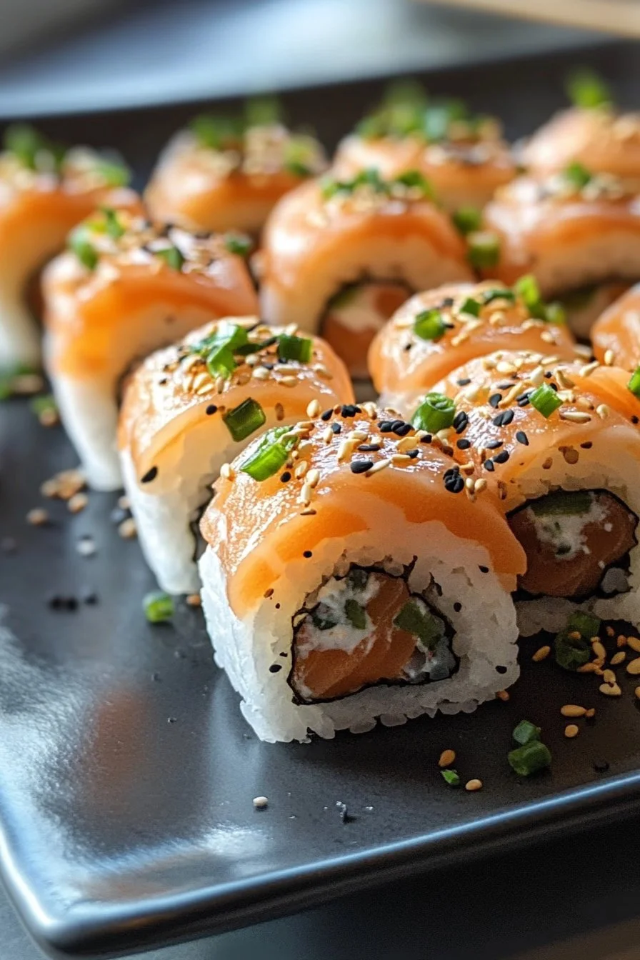 Lemon Basil Salmon Rolls