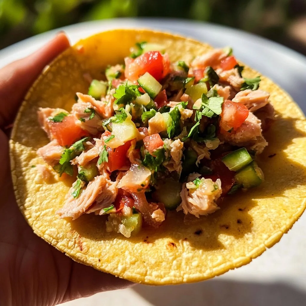Delicious Quick Tuna Ceviche served in a bowl with fresh ingredients.