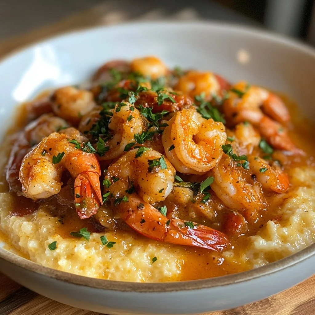 Delicious Red Snapper Shrimp Grits Cajun dish served in a bowl