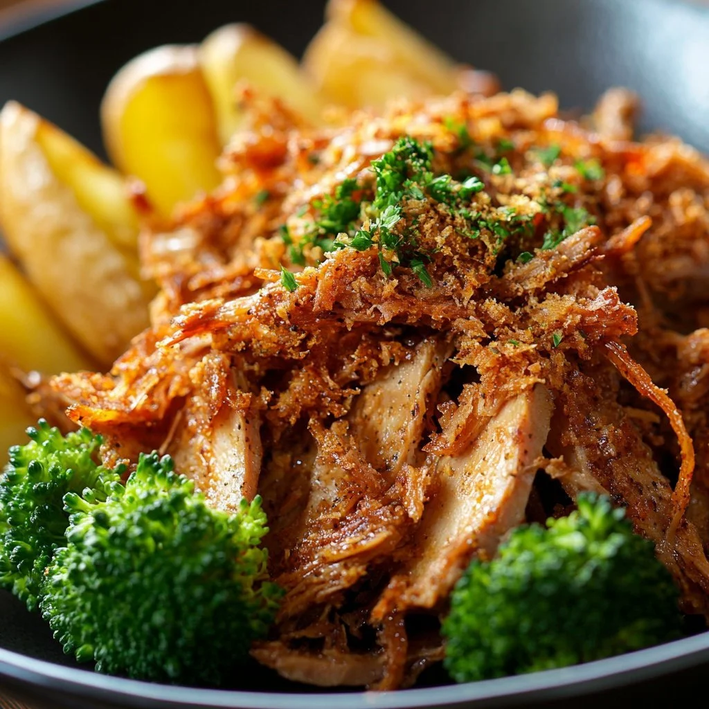 Plate of delicious skipjack tuna dish with vibrant vegetables