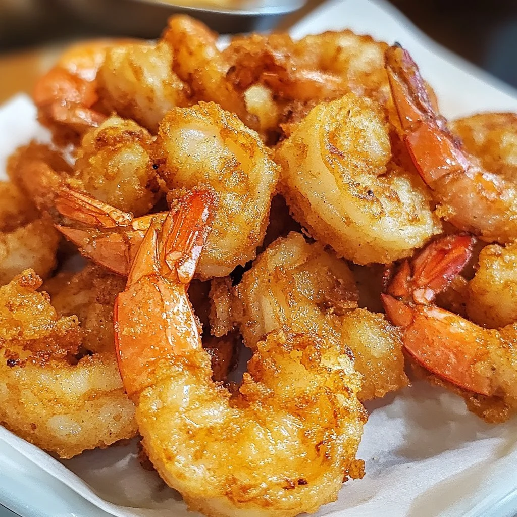 Crispy Southern fried shrimp served with dipping sauce