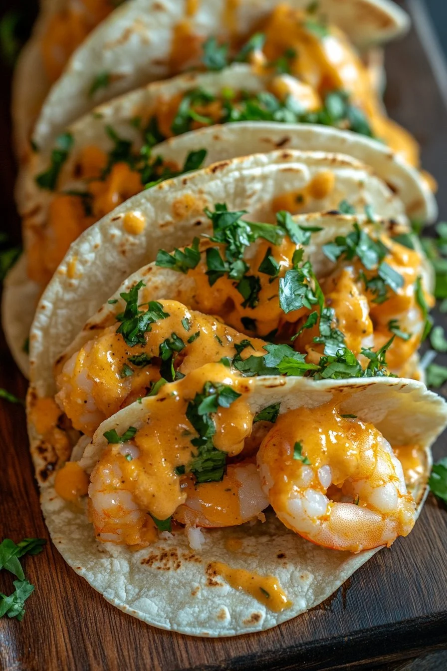Air Fryer Bang Bang Shrimp Tacos