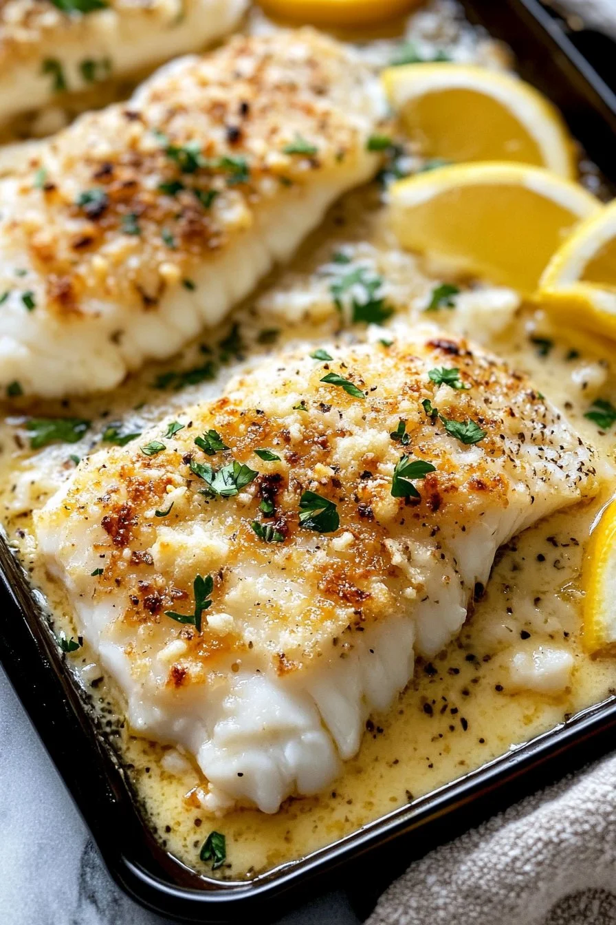 Flavorful Baked Cod with Mayo and Parmesan
