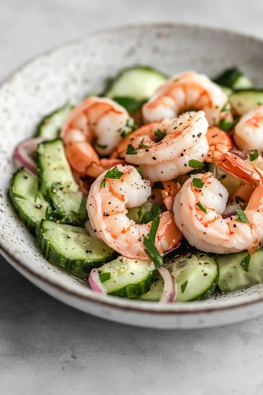 Healthy Cucumber Shrimp Salad