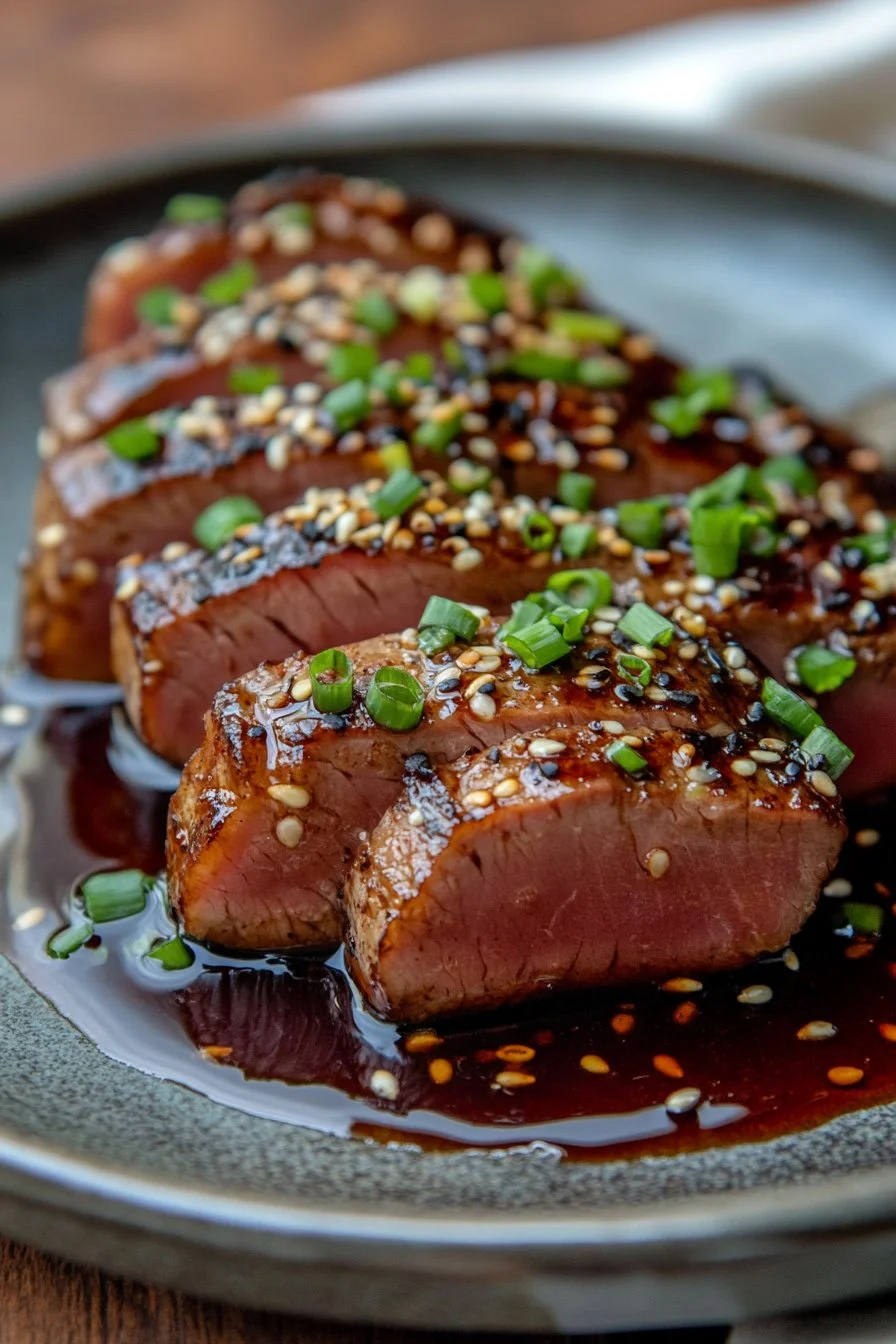 Ahi Tuna Steak with Soy Ginger Glaze