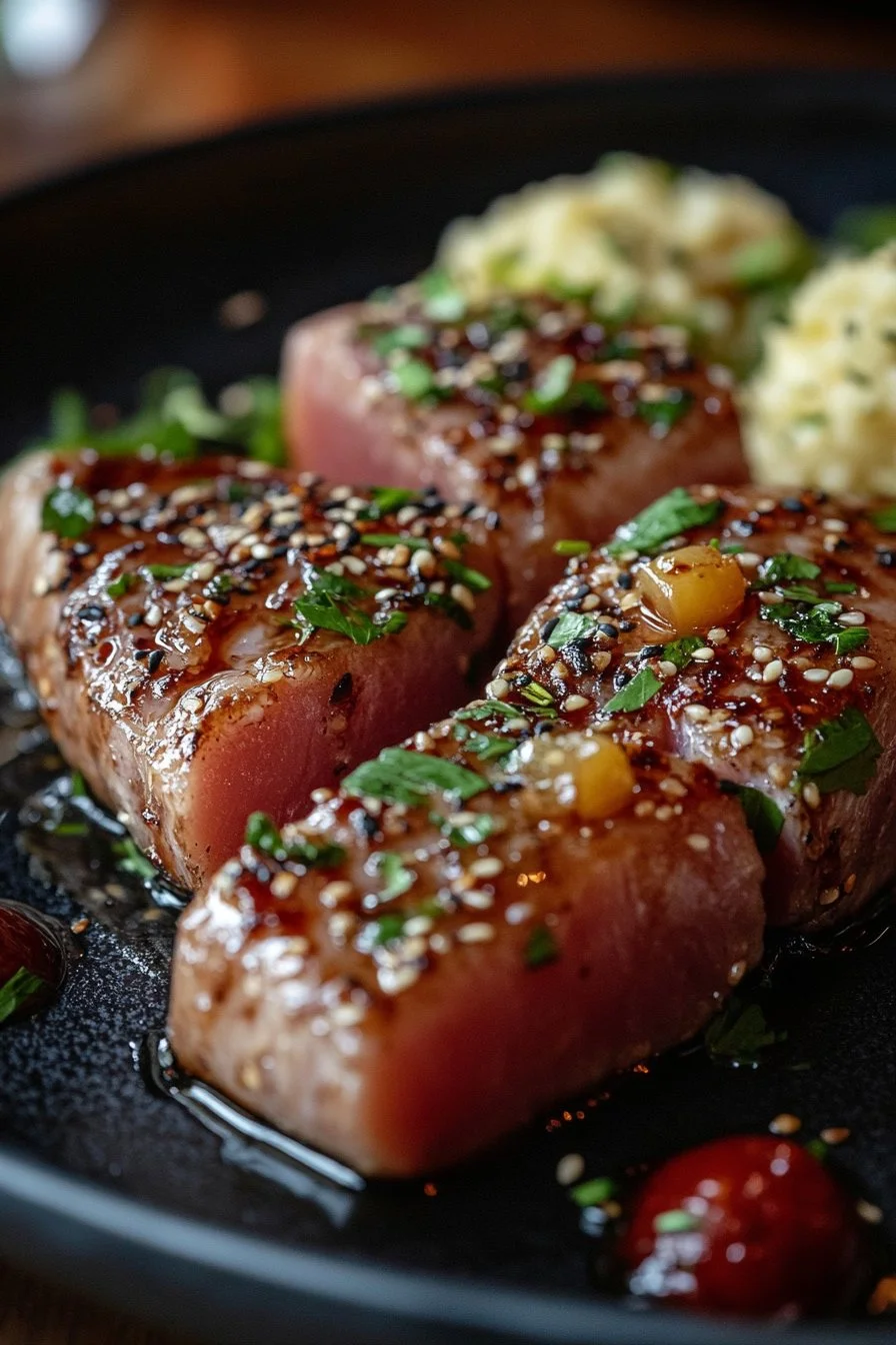Amazing Garlic Butter Ahi Tuna