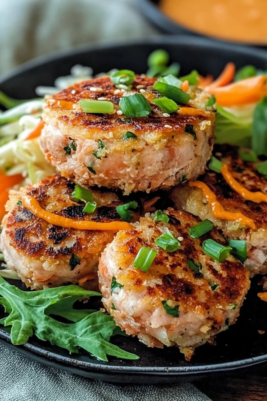 Asian-Style Tuna Cakes with Spicy Mayo