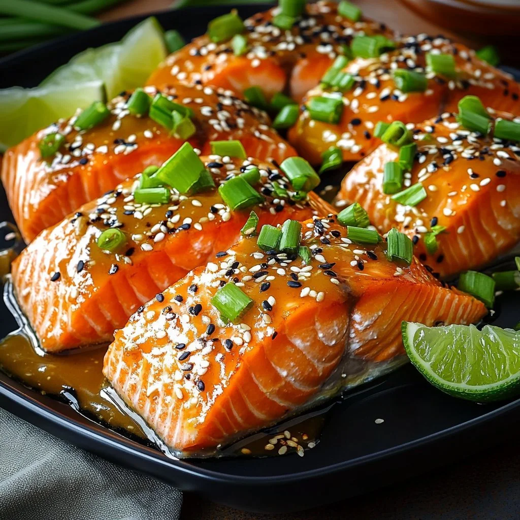 Bang Bang Salmon dish beautifully plated with vibrant sauces and garnish.
