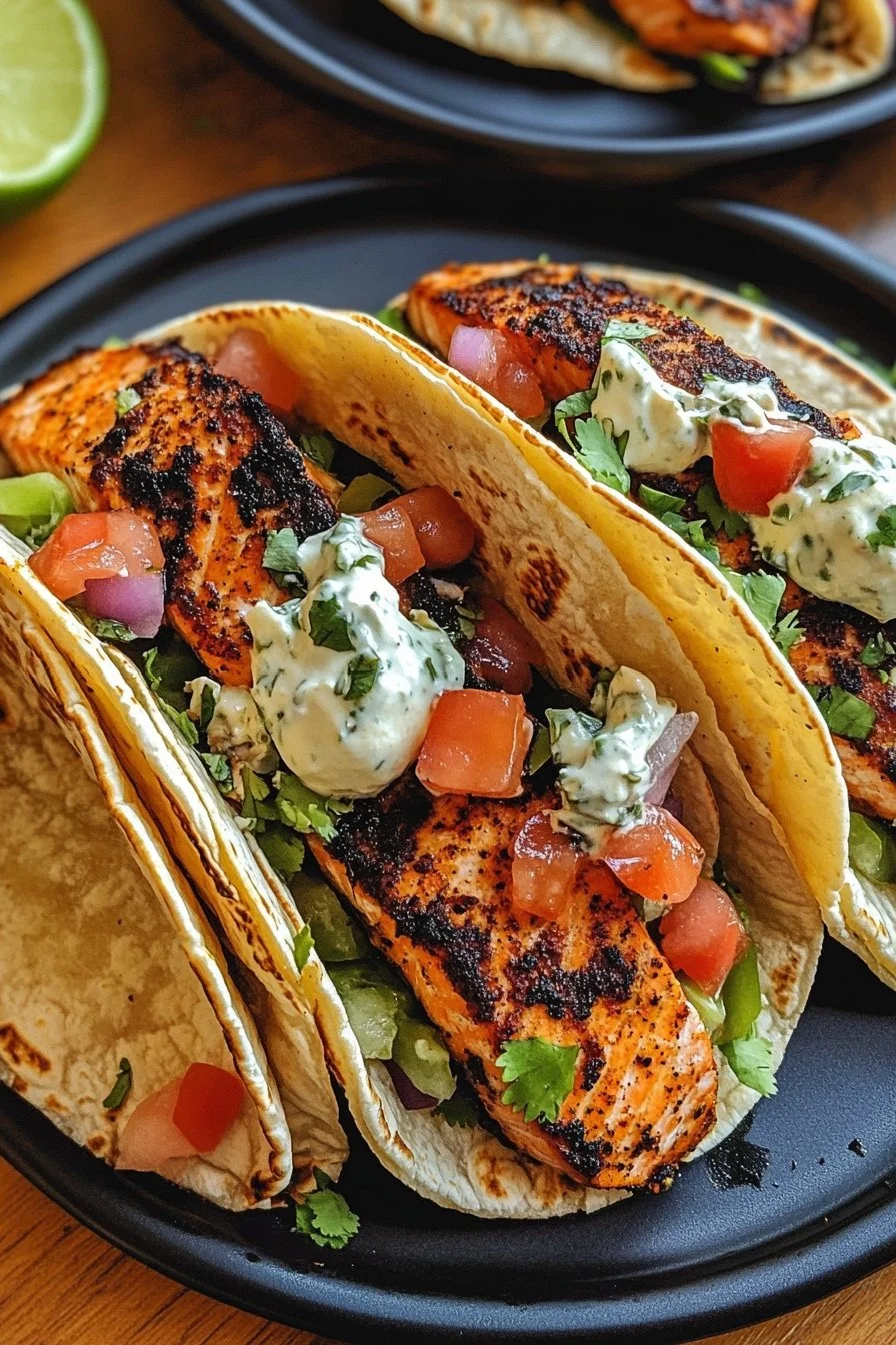 Blackened Salmon Tacos