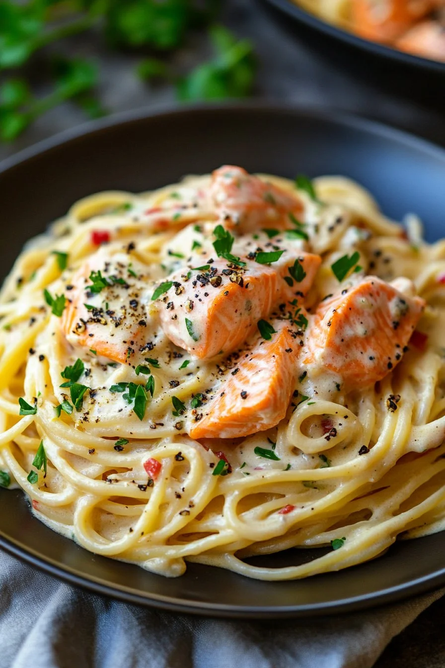Creamy Cajun Salmon Pasta