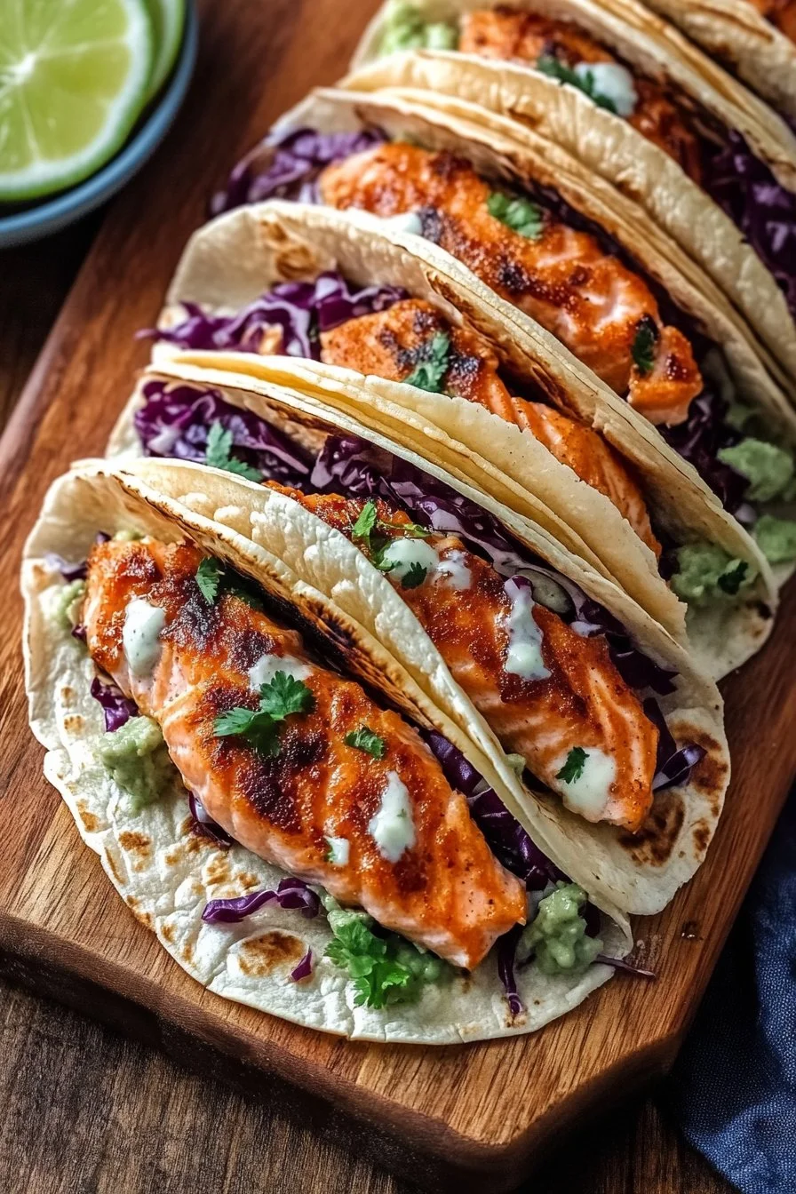 Crispy Salmon Tacos
