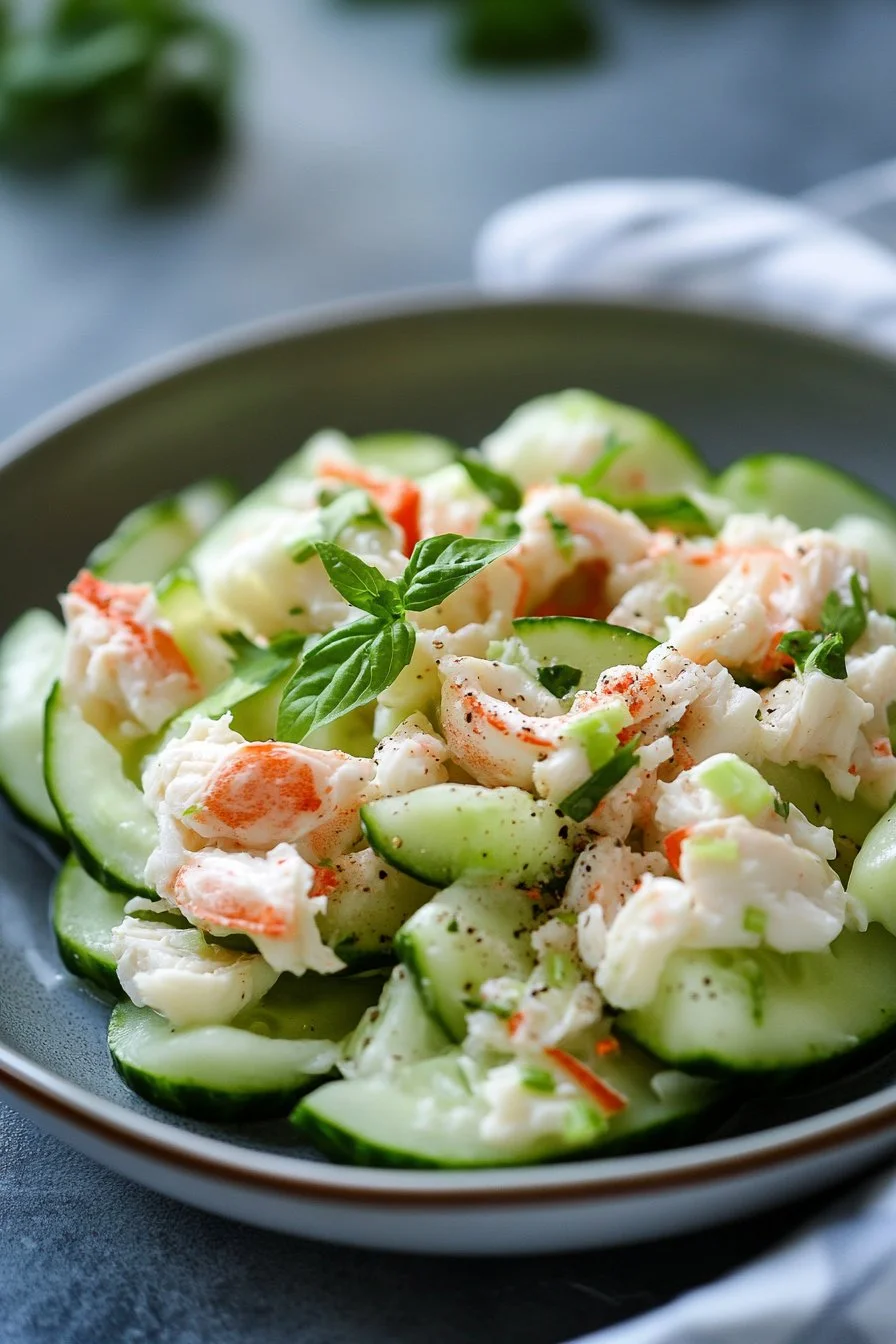 Cucumber Salad with Crab Meat