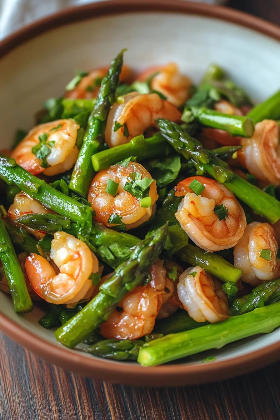 Easy, Healthy Shrimp and Asparagus Stir Fry