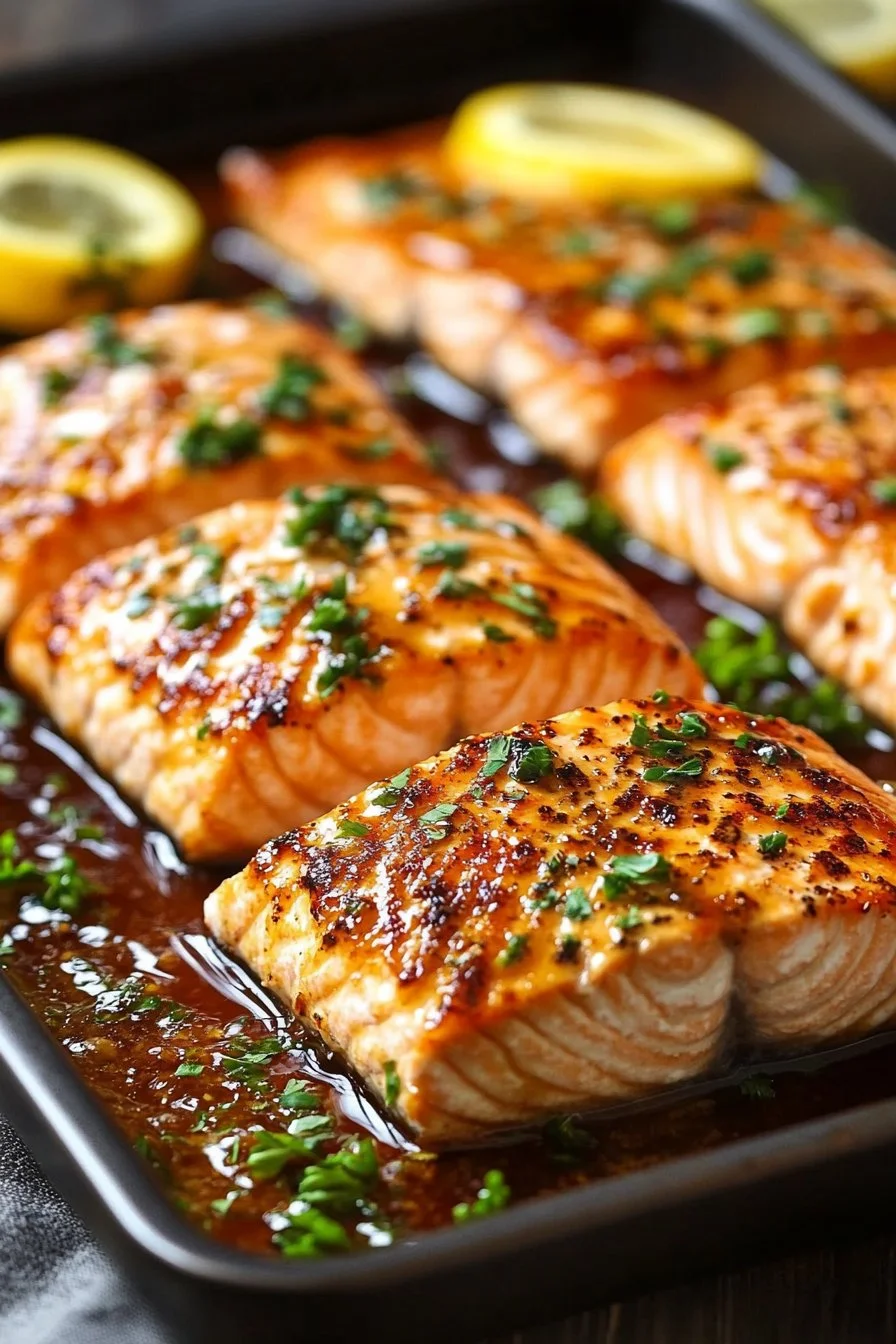 Lemon Honey Glazed Salmon