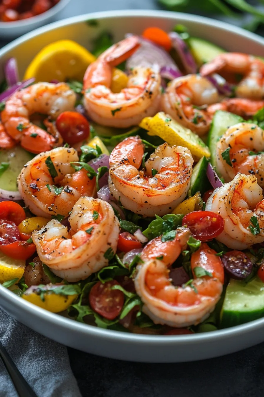 Mediterranean Keto Shrimp Salad