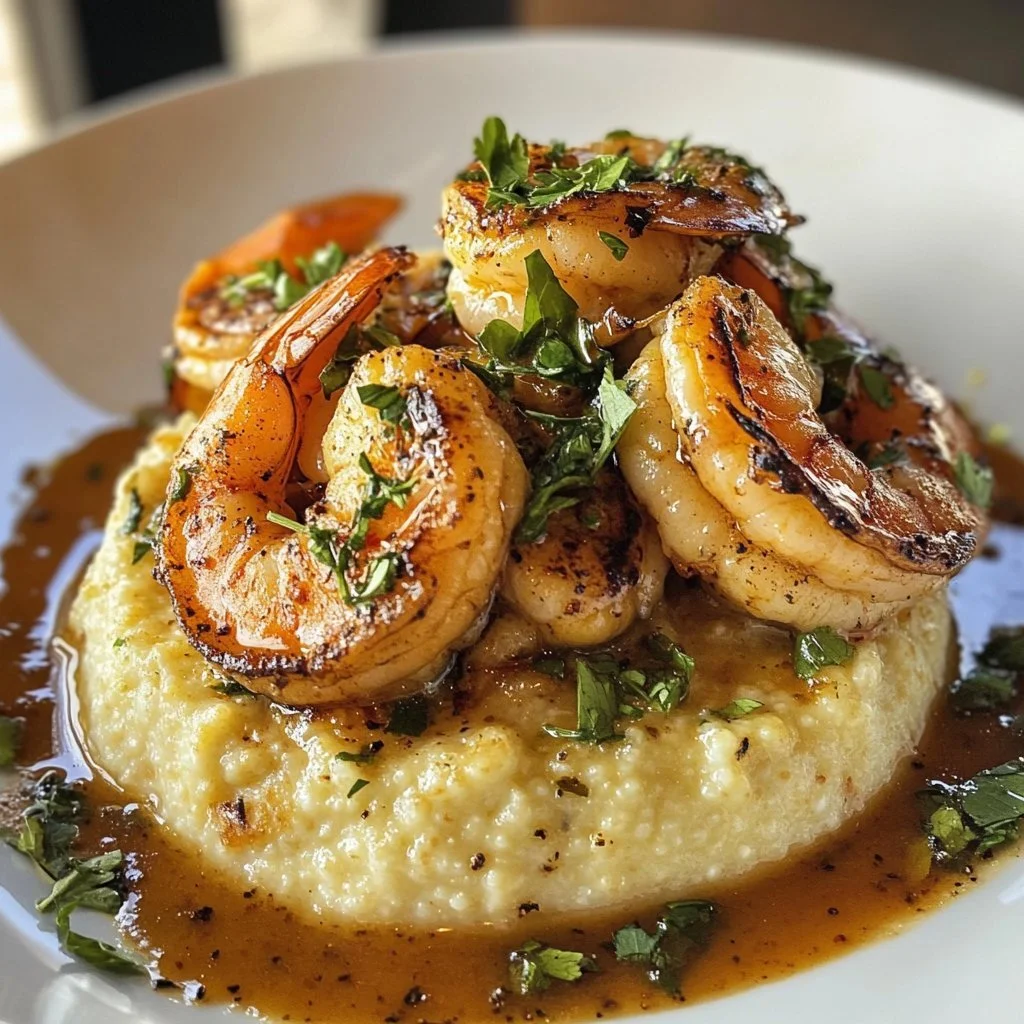 Delicious Pappadeaux shrimp and grits served in a bowl