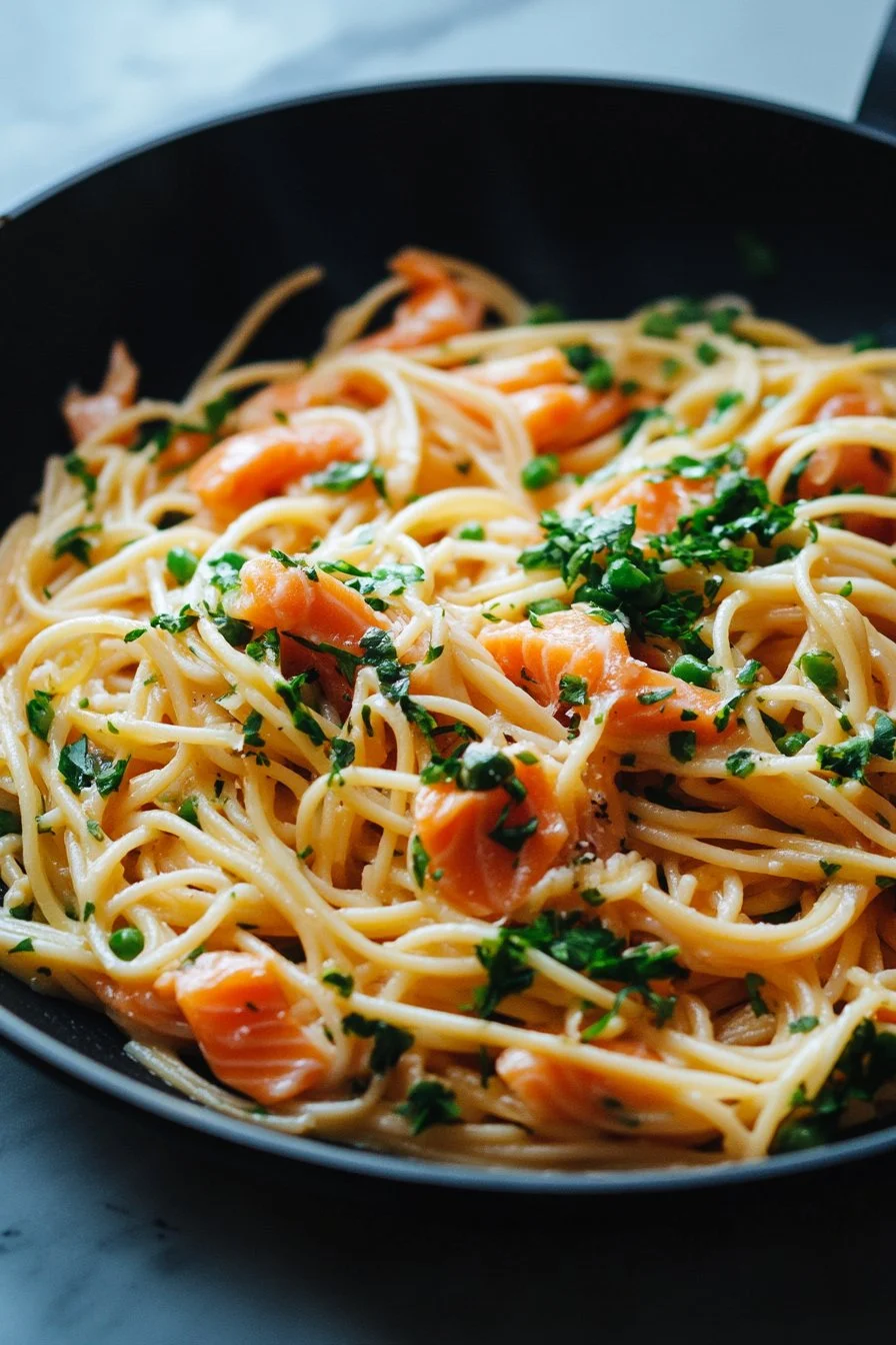 Savory Smoked Salmon Linguine