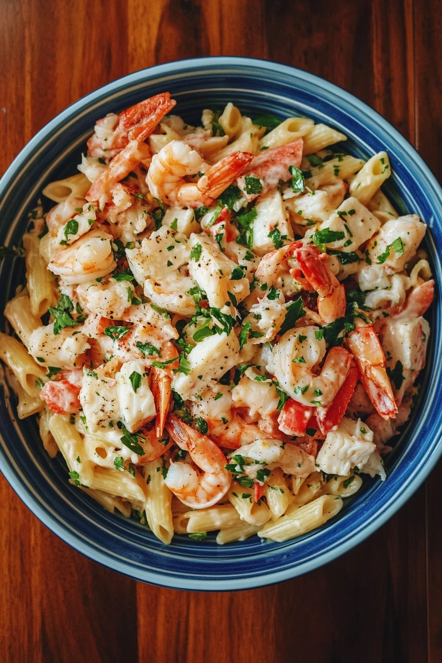 Seafood Pasta Salad with Crab and Shrimp