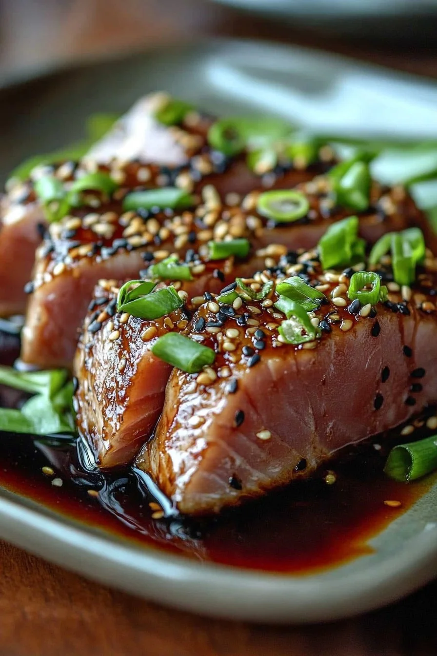 Seared Ahi Tuna with Asian Glaze