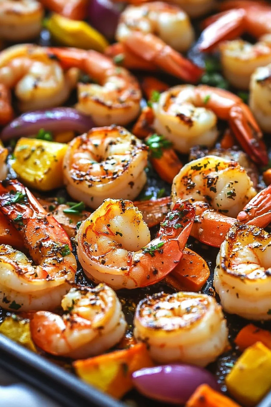 Sheet Pan Garlic Shrimp & Veggies