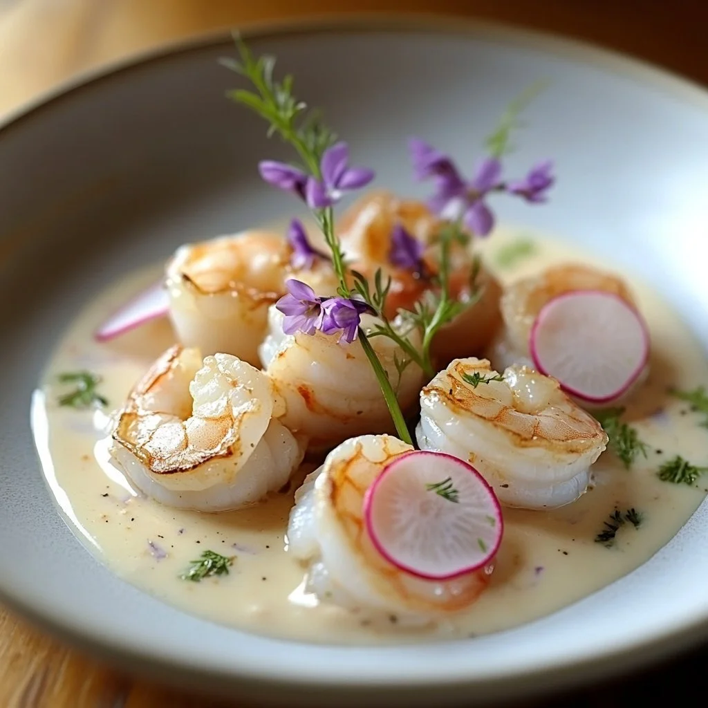 Delicious shrimp ceviche served in a bowl with fresh ingredients