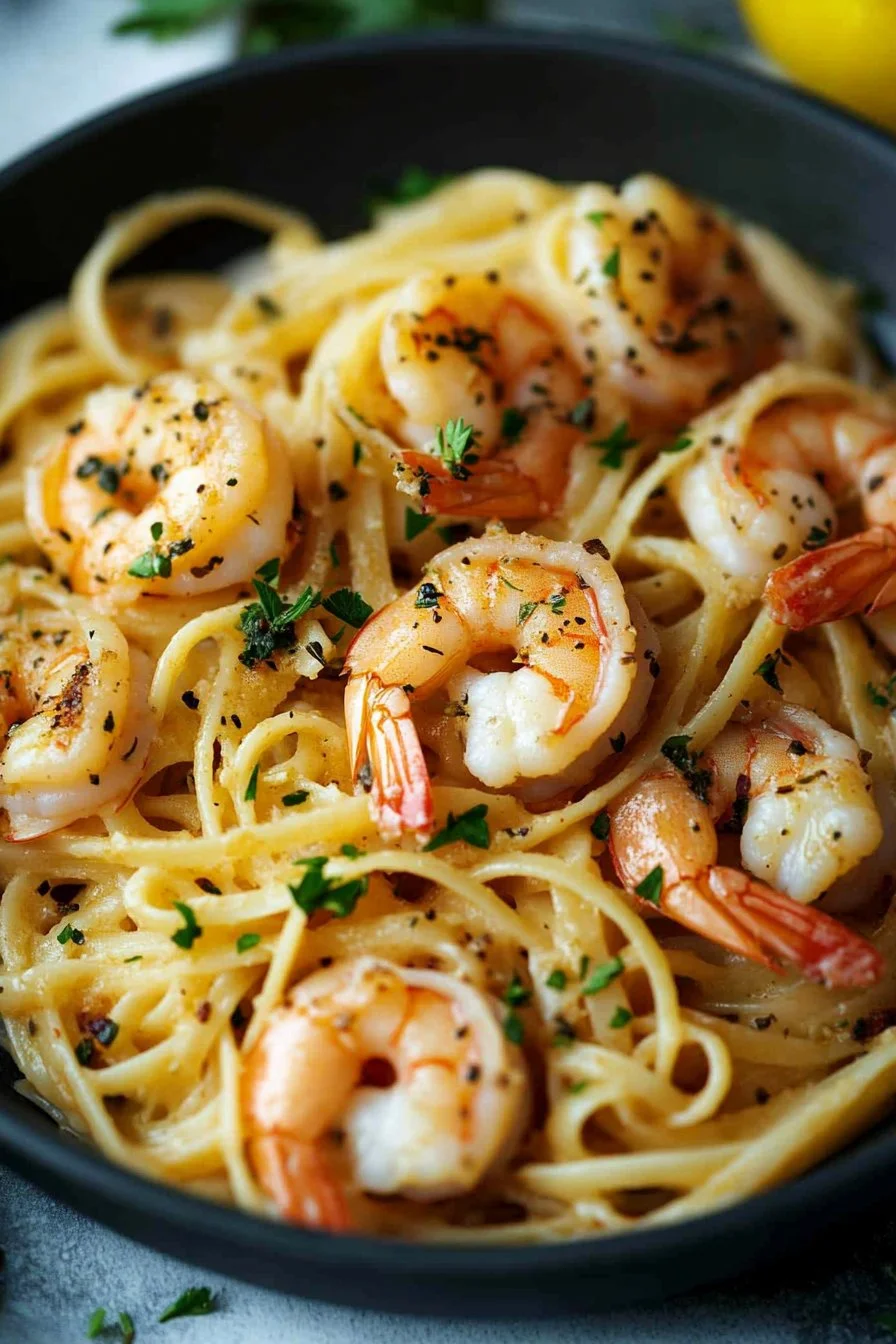 Shrimp Scampi Pasta Bake