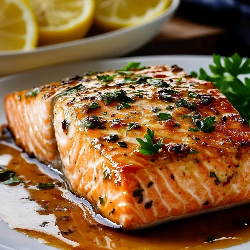 Deliciously grilled Texas Roadhouse salmon served on a plate with sides.