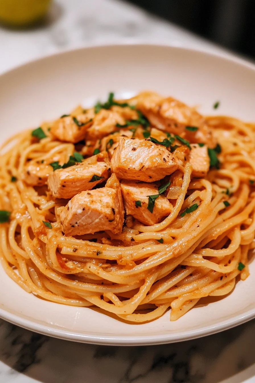 Tuscan Salmon Pasta